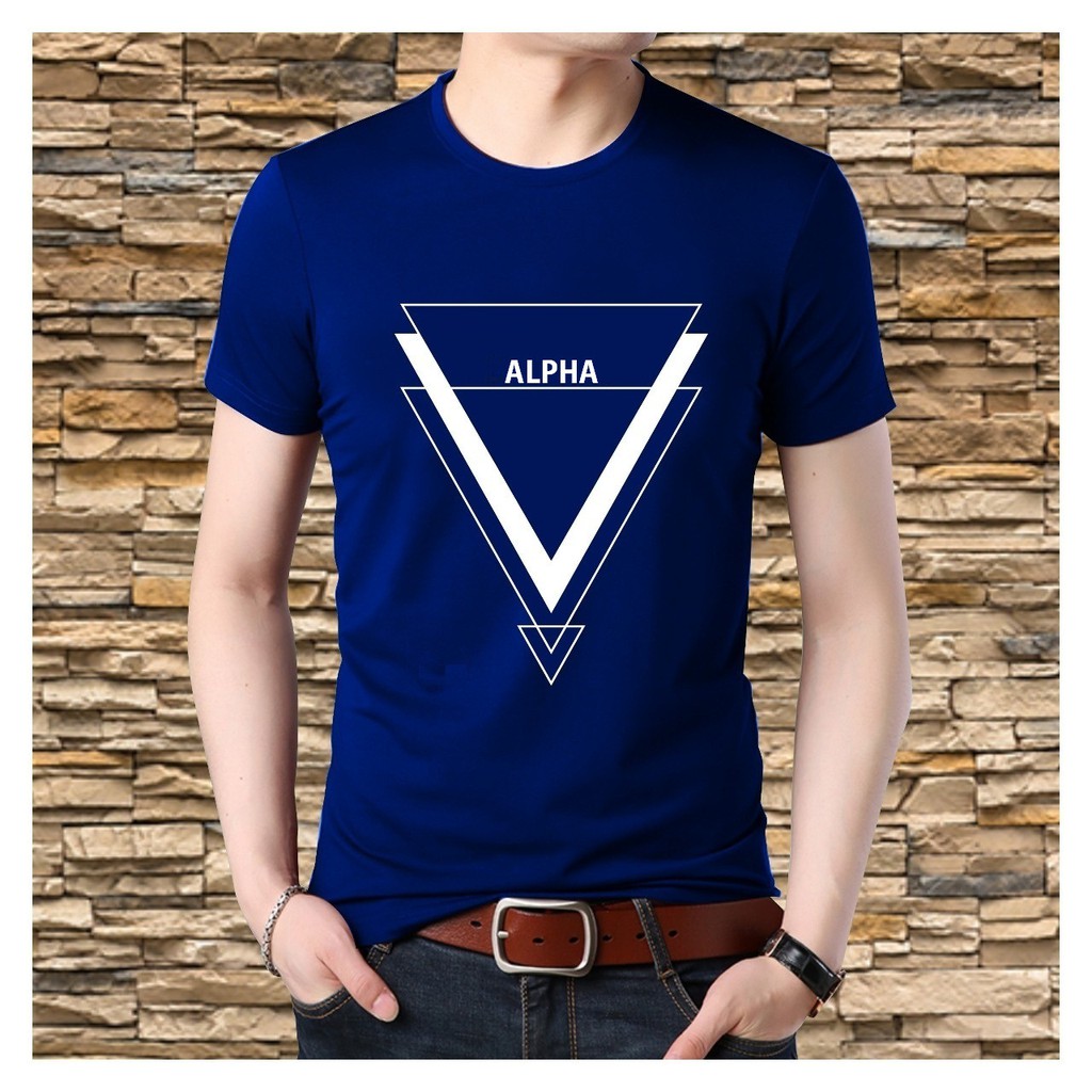  Kaos  Pria Murah Keren  Dewasa Distro Cowok  T Shirt Alpha 