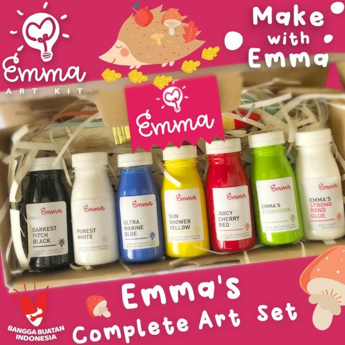 

Complete Acrylic Paint Set and Brush by Make with Emma Art Kit ---READY---