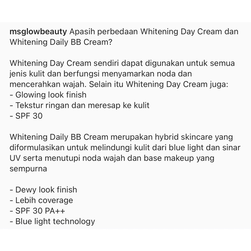 Ms Glow Paket Whitening Free Pouch