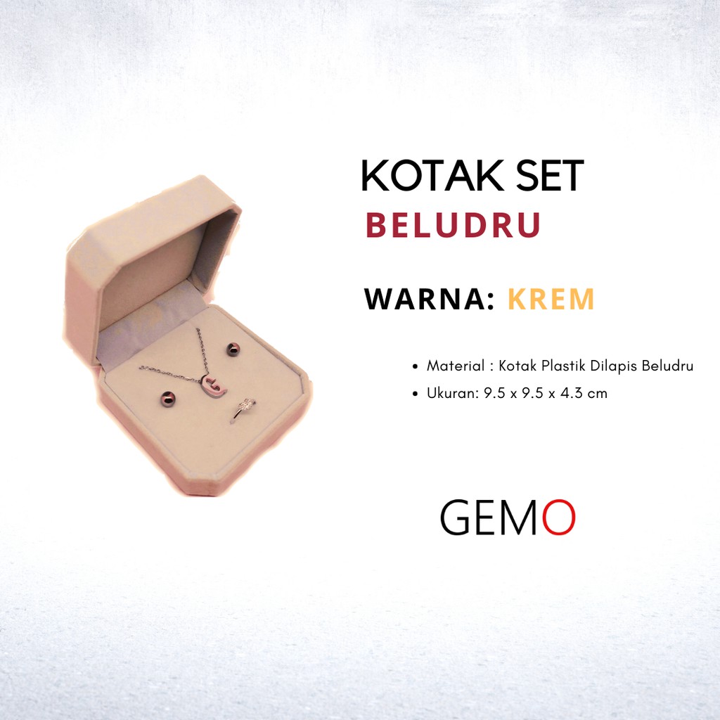 KOTAK PERHIASAN KREM BEIGE BELUDRU JEWELRY BOX SET CINCIN KAWIN GELANG KALUNG ANTING LIONTIN GIWANG UNIK, MURAH BLUDRU UNTUK SESERAHAN, HANTARAN NIKAH, PERKAWINAN, PERNIKAHAN, TUNANGAN, MAHAR