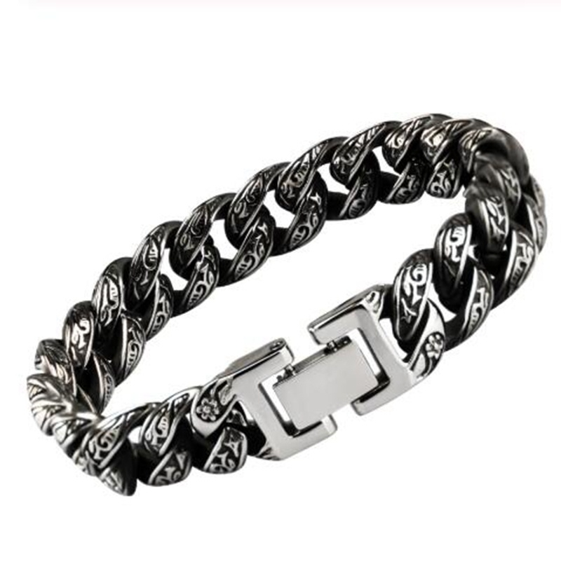 High Quality Bracelet for Men Stainless Steel Vintage Link Chain Bracelet Jewelry