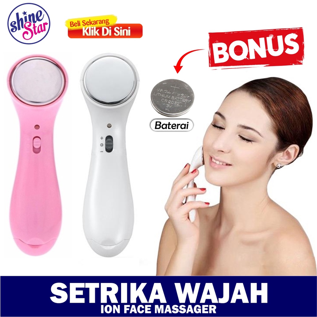 COD - SETRIKA WAJAH / ION FACIAL MASSAGE ELECTRIC / ALAT PEMIJAT PERAWATAN KULIT WAJAH ANTI ANGING