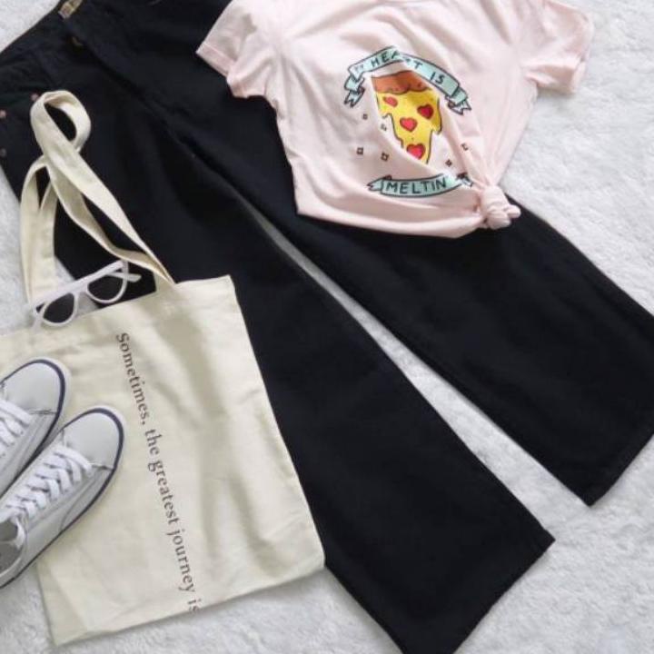 (MURAH) BF CELANA BAWAWAHAN HIGHWAIST WANITA//KULOT HITAM//KULOT PUTIH ji