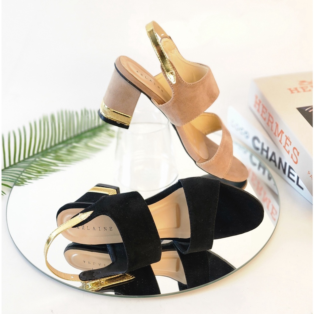 Arlaine - New Monaco Sandal Heels Wanita / Heels 7cm / Heels Kondangan / High Heels Wanita