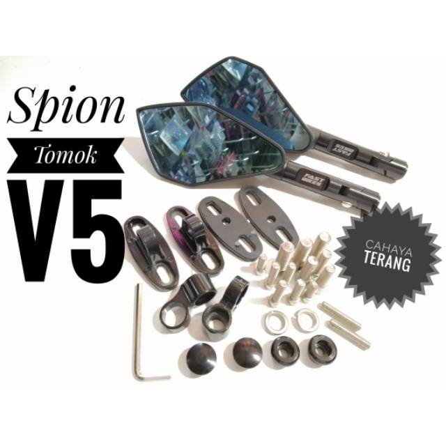 Spion Tomok V5 / V2 Cnc Universal R15 R25,Xmax,Ninja,Nmax,Satria,Pcx,Cbr,Aerox,Vario,Sonic,Cb,Vixion