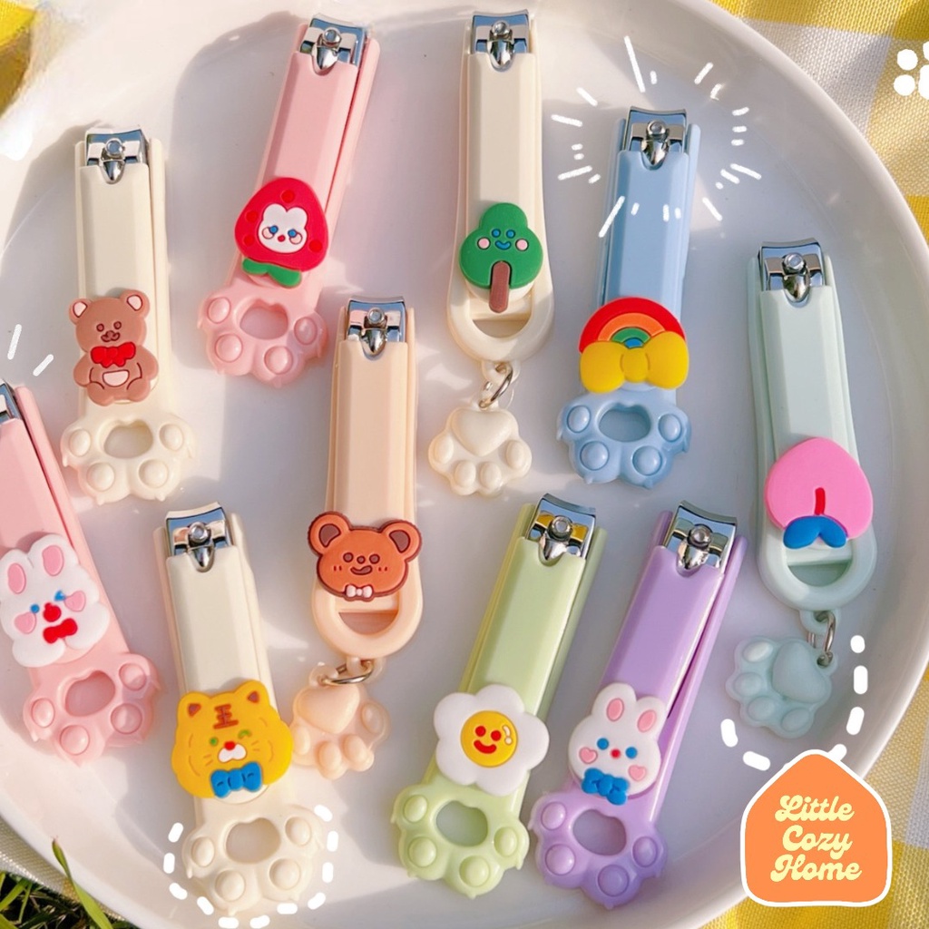 Kawaii Nail Clipper / Gunting Kuku Mini Portable Pocket / Pemotong Kuku Lucu Imut Praktis Motif Karakter Ala Korea Style 3D