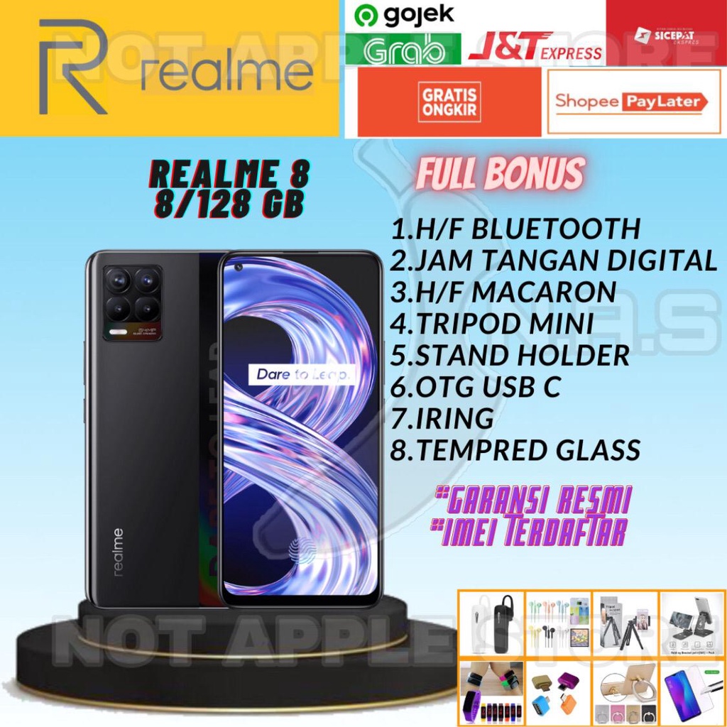 REALME 8 RAM 8/128GB NEW BARU GARANSI RESMI