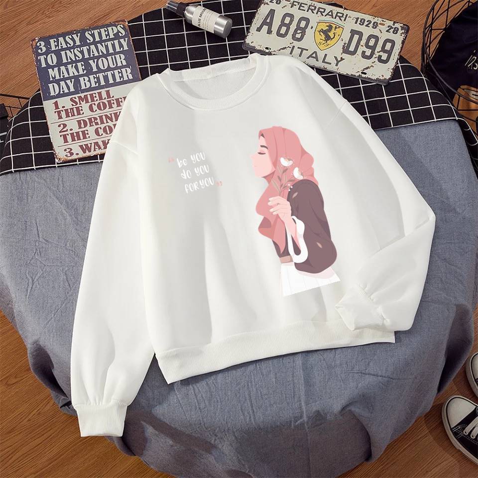 Be You Sweater Wanita Oversize Fleece Size  M - XXL