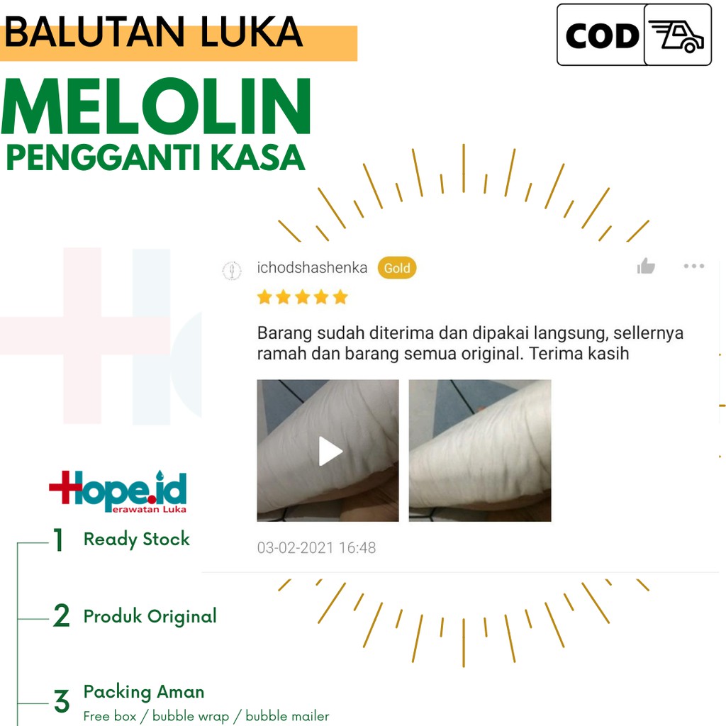 Melolin / Pembalut Luka pengganti kassa | Dermafix Pad