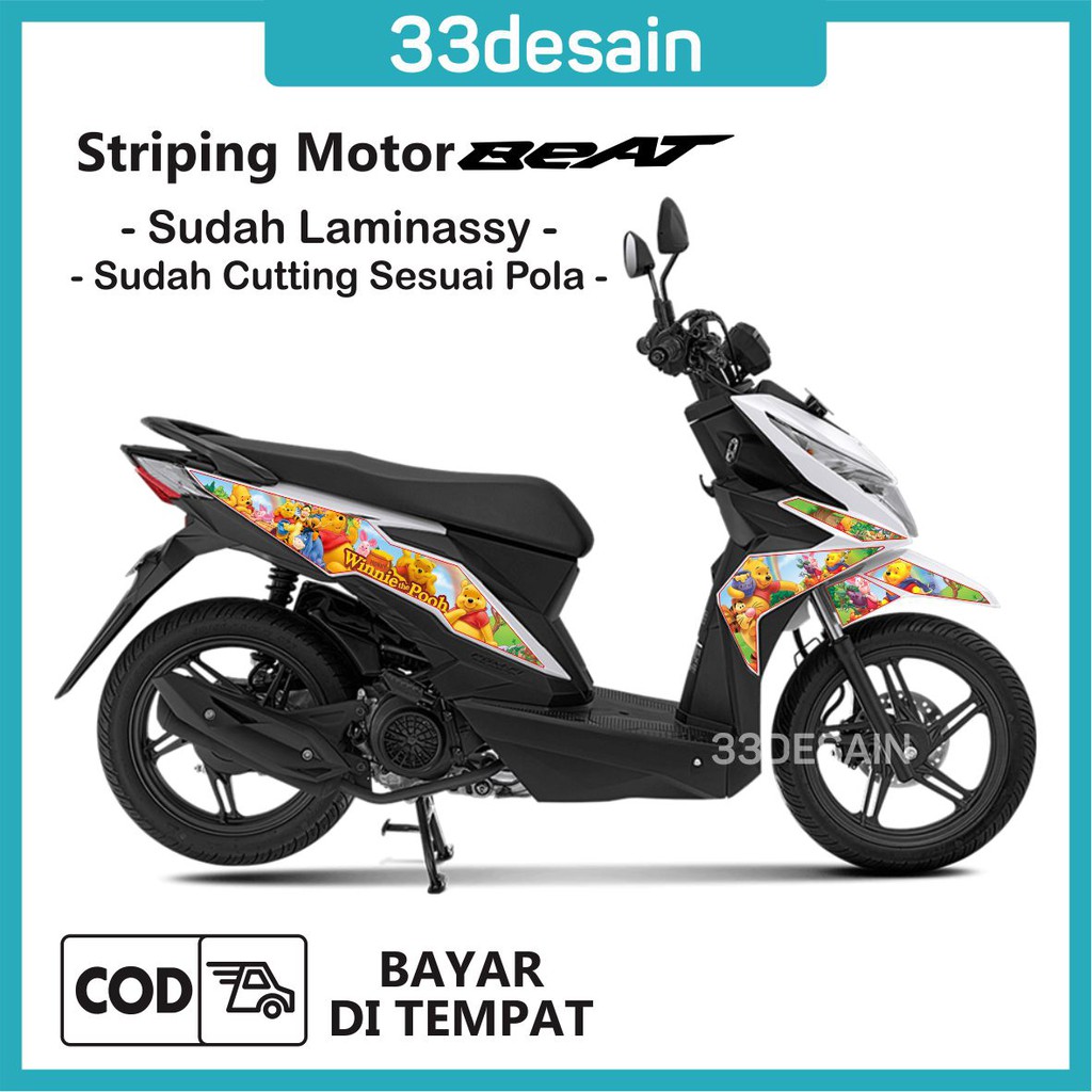 Jual Aksesoris Stiker Motor Sticker Striping Motor Beat 2017 2019 Winnie The Pooh 40 33Desain Indonesia Shopee Indonesia