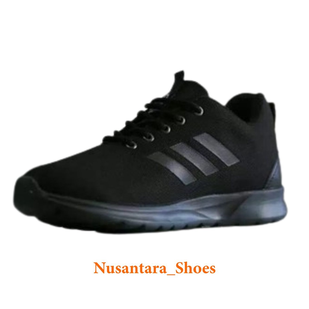 SEPATU PRIA / SEPATU SPORT / SEPATU OUTDOR / SEPATU SEKOLAH / SEPATU OLAHRAGA / FULL BLACK ADS