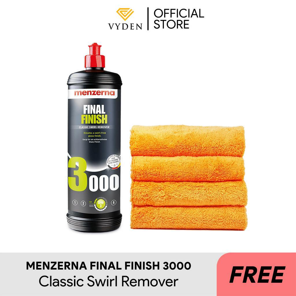 MENZERNA Final Finish 3000 1 Liter Polish High Gloss Kompon Halus Penghilang Baret Halus Motor Mobil Penghapus Swirl Mark Hologram Laba Laba Pembersih Lecet Goresan Ringan Pengkilap Pengkilat Cat Waterbase