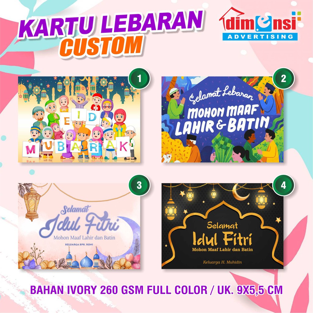 

KARTU LEBARAN / KARTU IDUL FITRI CUSTOM - SERI 1 (MINIMAL 25 PCS)