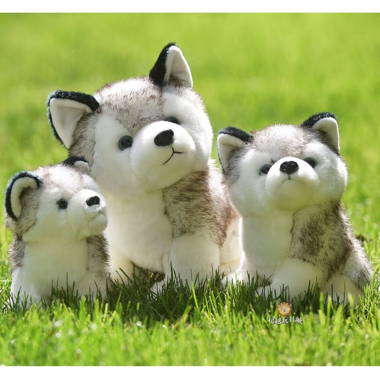 MAINAN BONEKA ANJING HUSKEY PUPPY DOG IMPOR LUCU