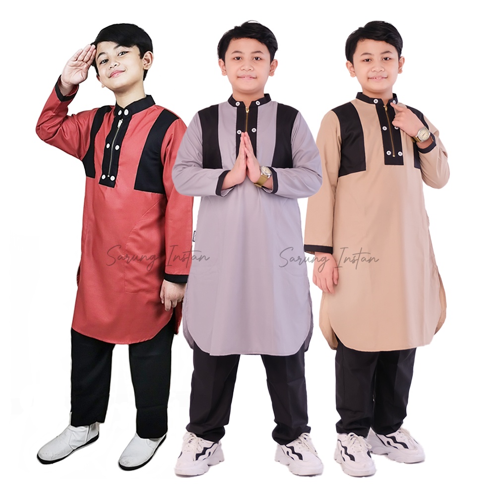 Setelan koko anak lengan panjang koko turki anak keren ORIZANO ARKEN