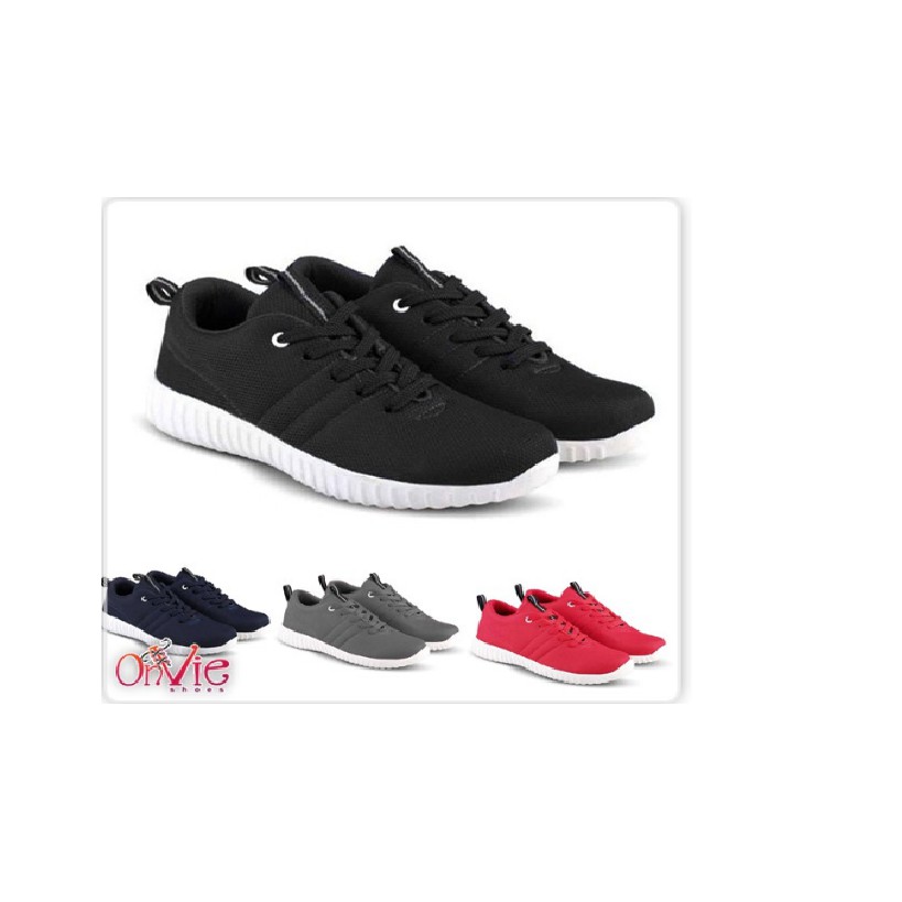 Onvie Sepatu Sneakers Kets dan Kasual Pria Dewasa Multi, Sepatu santai sekolah kuliah kerja