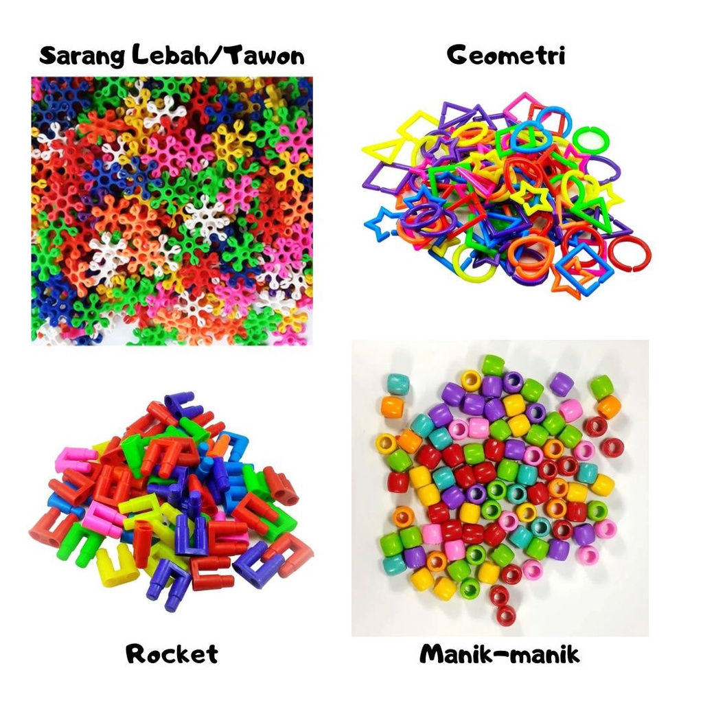 Mainan Anak Bombik Meronce Geometri sarang Tawon Jadul | Sensori Edukasi Anak