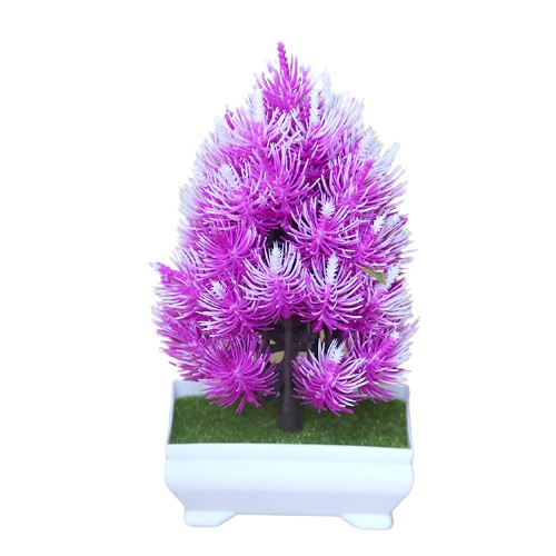 HC Pot Ornamen Christmas Bunga 21 Tanaman Hias Artificial Dekorasi Bunga Pot Bunga Plastik Import-HC5595 LAVENDER