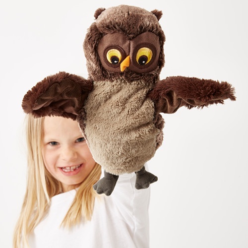 VANDRING UGGLA Boneka tangan Burung Hantu Owl