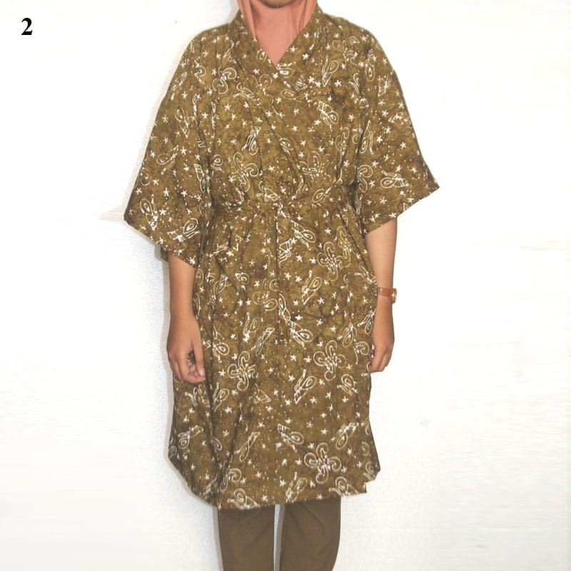 Kimono Bahan Santung Batik Cap