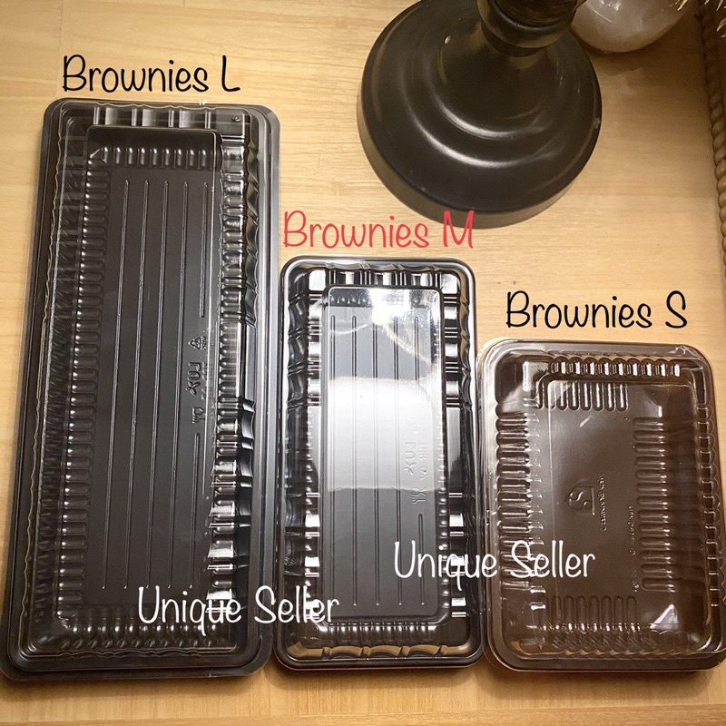 [25 pcs] Mika Brownies L Large Besar LUX / Tray Mika Brownies Besar / Tray Sushi Bento Mika