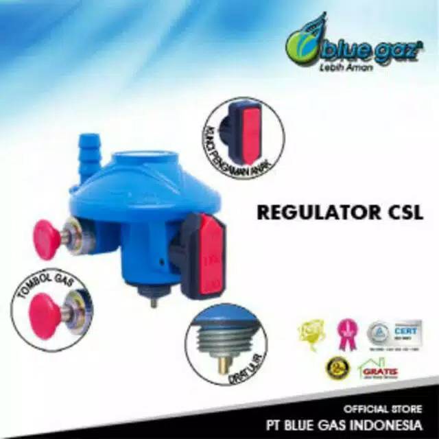 Blue Gaz Selang Dan Regulator Kompor Gas Original