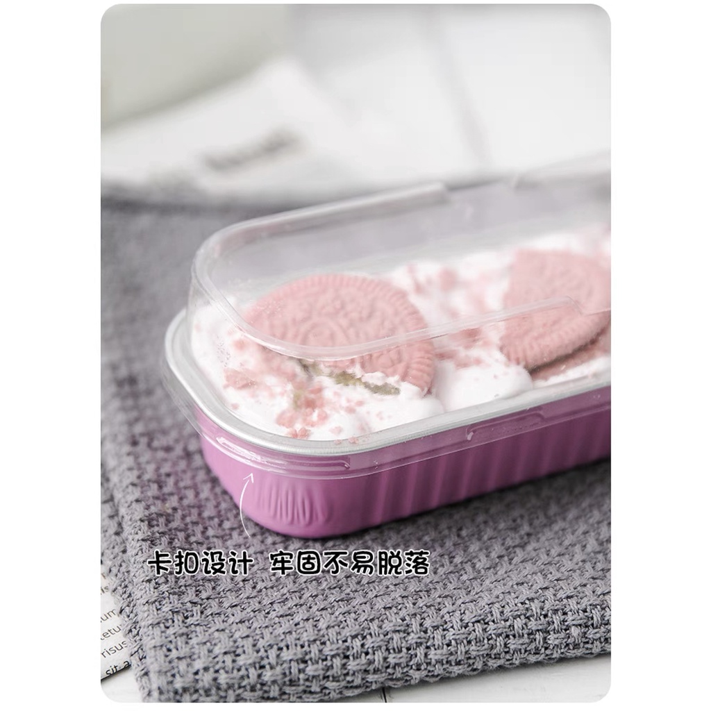 Tray aluminium foil motif dan warna lucu untuk macaroni pasta pudding kue bake oven tray makanan