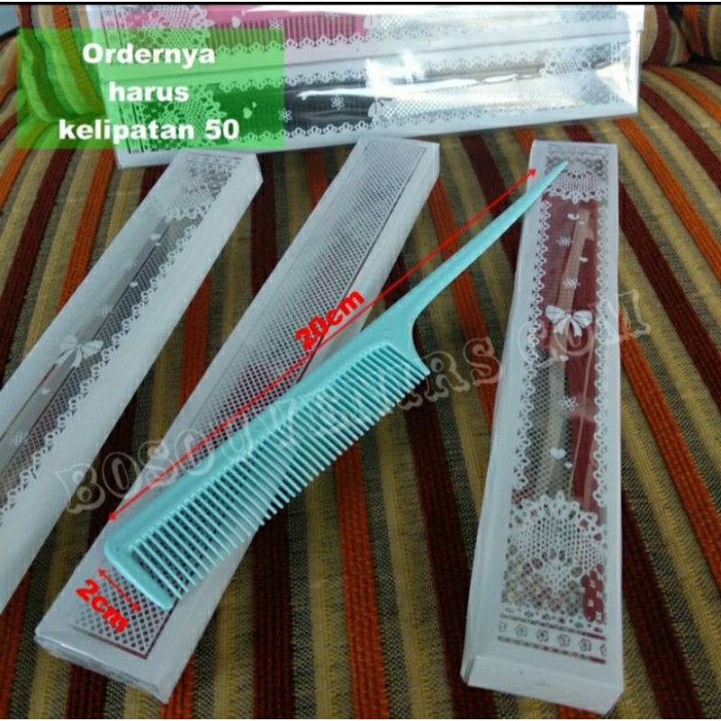 SOUVENIR PERNIKAHAN SISIR PLASTIK KEMAS MIKA