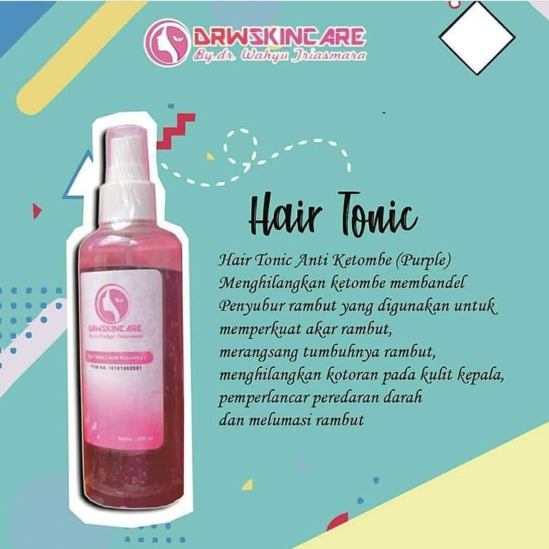 HAIR TONIC/Vitamin Rambut Rontok/ketombe By DRW SKINCARE