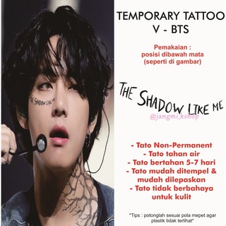 READY STOCK Temporarry Tattoo V BTS O N The Shadow READY STOCK Temporarry Tattoo V BTS O N The Shadow