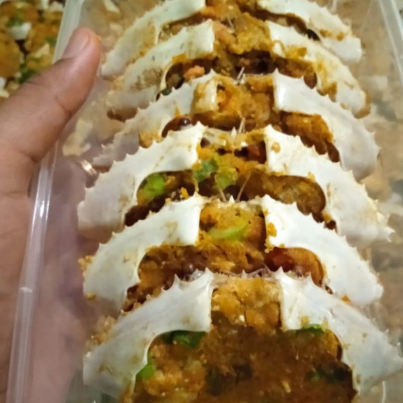 KEPITING BUNCIT L12 PCS VAKUM ,KETAM ISI TELUR RAJUNGAN VAKUM,kepiting isi telur khas belitung,kepit