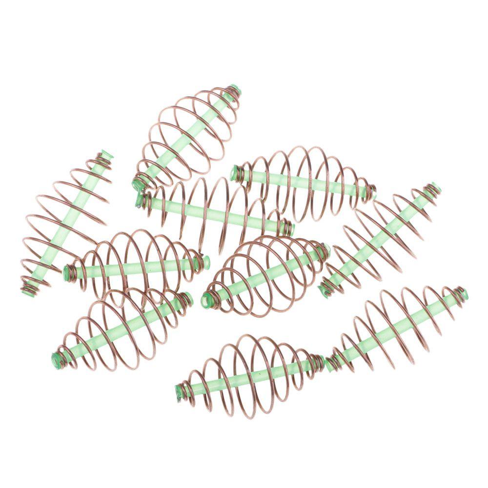 Alat Pemancingan AUGUSTINA Alat Pancing 10pcs/lot Umpan Feeder Fresh &amp; Saltwater Inline Method Feeder Pengumpan Memancing Bahan Metal