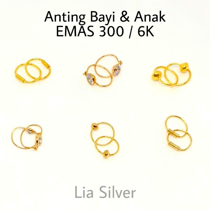 Anting Bayi &amp; Anak EMAS ASLI Kadar 300 0,25 - 0,5 Gram ( TOKO MAS LIA GOLD BEKASI )