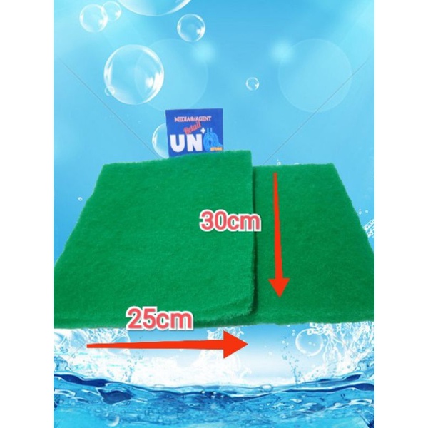 Green Coarse Wool Media filter Busa Kapas Hijau Penyaring Kotoran Aquarium ( HIGH QUALITY)