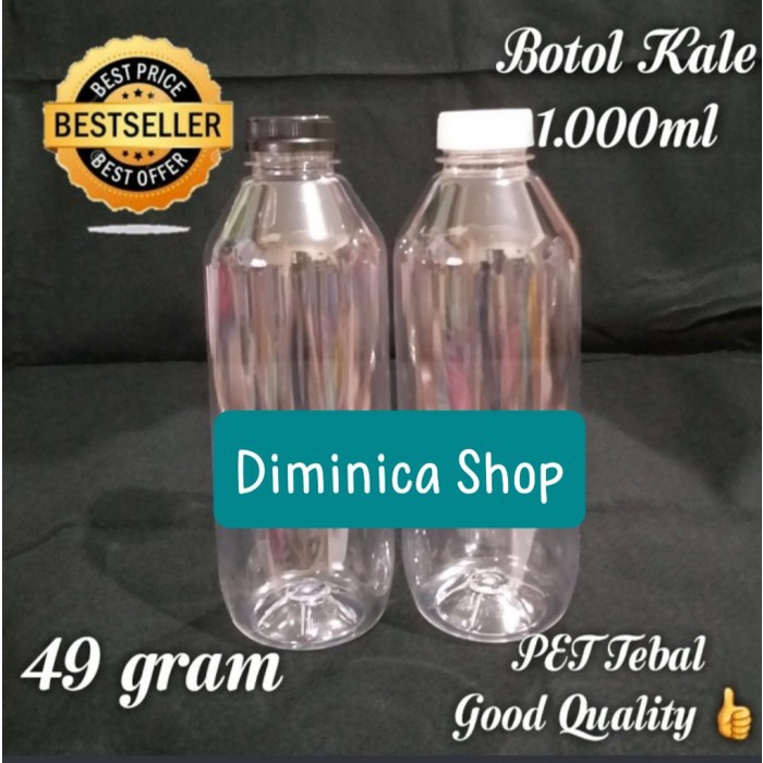 NEW Botol Kale 1liter/Botol plastik 1Liter/Botol Kale 1liter Murah - Putih