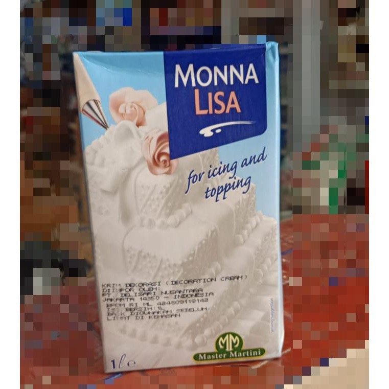 

Whipping Cream - Monna Lisa Whipping Cream 1Liter - Gosend/Grab Only!!