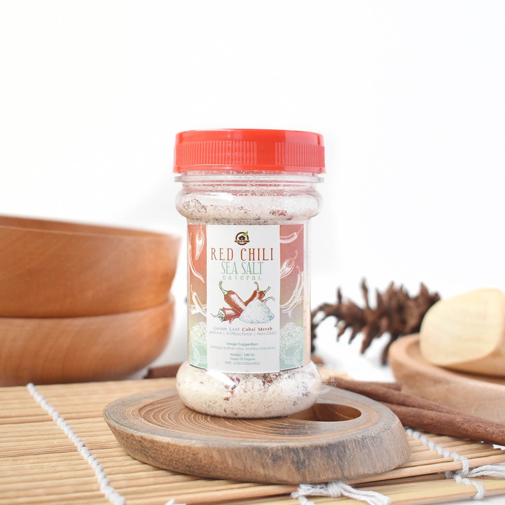 House Of Organix Red Chili Sea Salt ( Garam Laut Cabai Merah ) 100 Gr