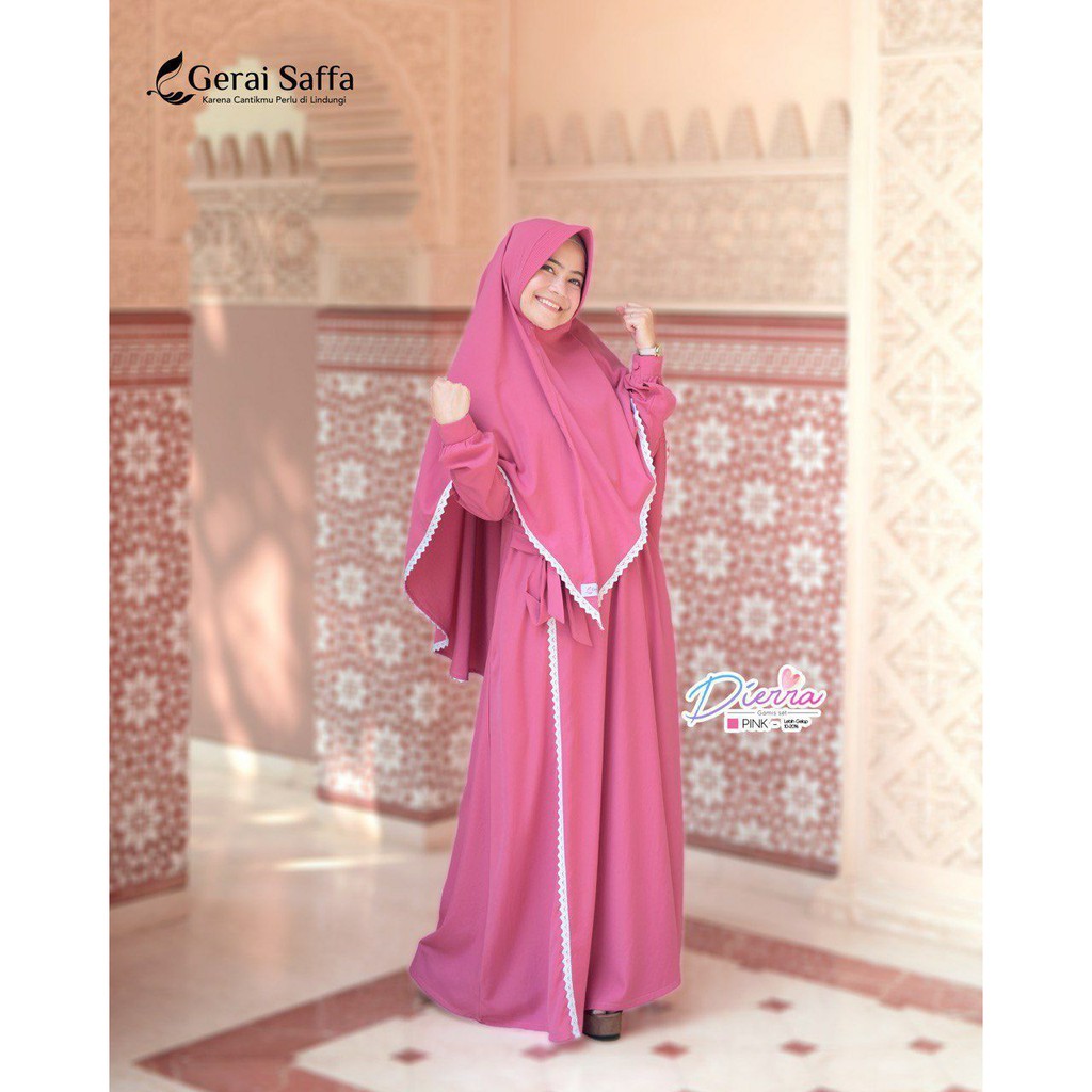 DIERRA SET BY GERAI SAFFA GAMIS DRESS SYARI'I POLOS ELEGAN