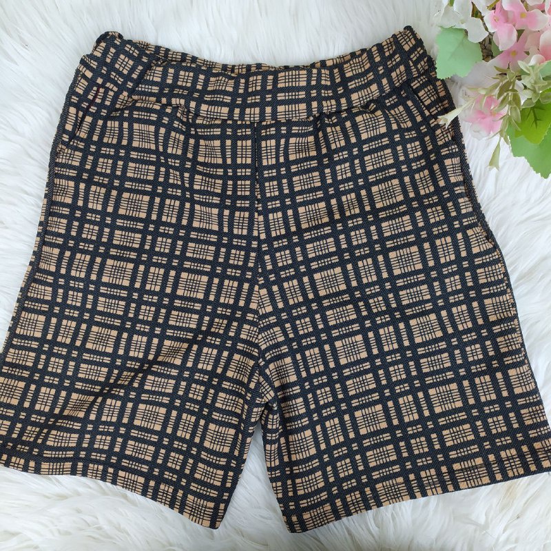 (UDHMA) CELANA PENDEK SANTAI MOTIF TARTAN/HOTPANTS DAILY MOTIF KOTAK-KOTAK