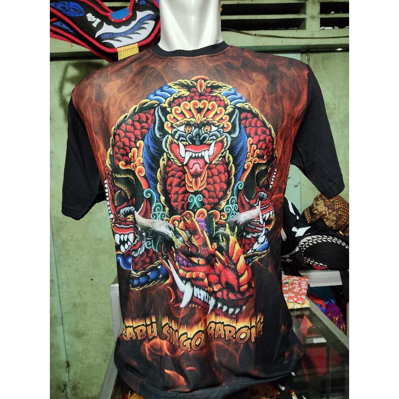 kaos 3d stok terbatas / kaos barong / kaos / barongan / caplokan / ganongan / bujang ganong / sh