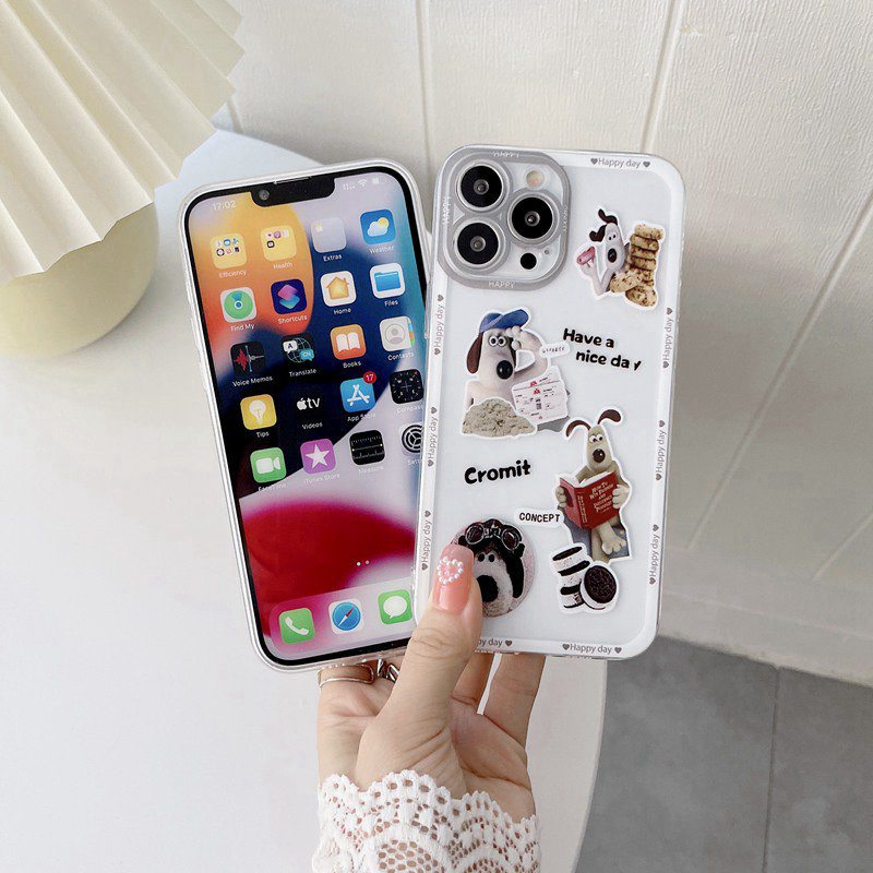 Funny Cute Dog Soft Case iP iPhone 11 12 13 Pro Max 6 6S 7 8 + Plus X XR SE 2020 XS Max Casing