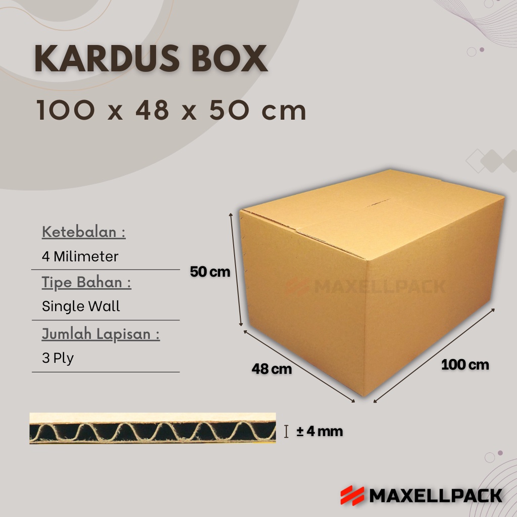 

Kardus Karton Box 100x48x50 CM Kotak Dus Packing Pindahan Jumbo Polos