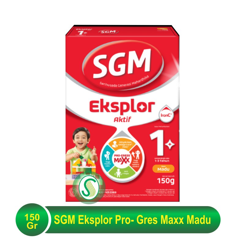 SGM Eksplor 1+ Pro-GressMaxx Madu Formula Pertumbuhan 150 gr