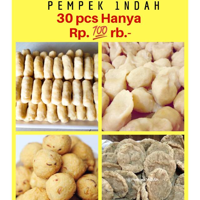 

Pempek ikan tenggiri isi 30pcs + cuka