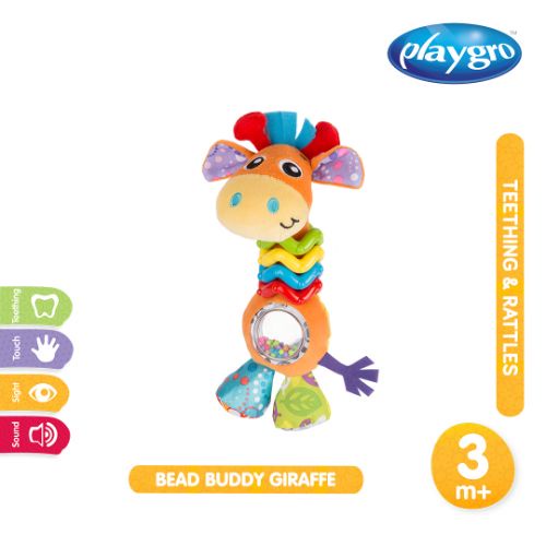 Playro Bead Buddy Giraffe - Mainan Gigit Anak Bayi Balita 3m+