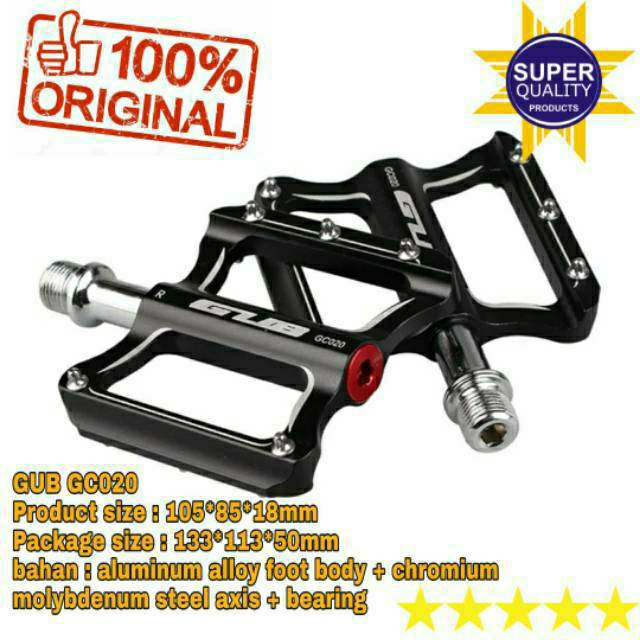 Pedal Sepeda Aloy Bearing Flat Gub GC020 Cocok Untuk MTB Sepeda Lipat Seli