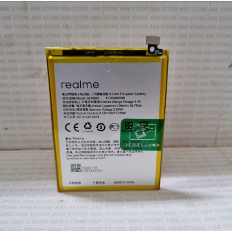 Baterai Batre Battery Realme 3 BLP693 Original