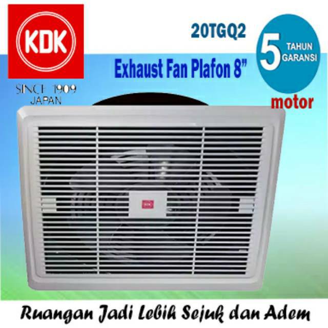 KDK 20TGQ Kipas Eksos Plafon/Ceiling Exhaust Fan 8in(20cmx20cm)