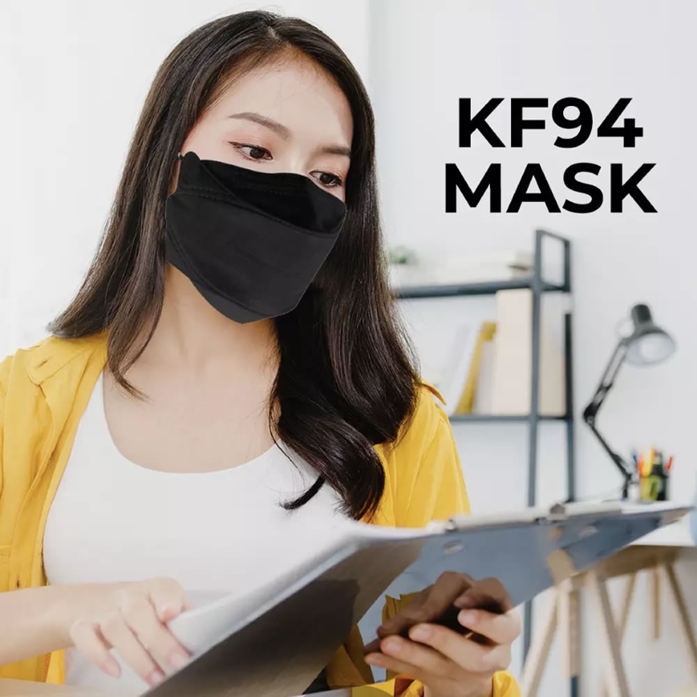 Masker KF94 4 Ply Disposable Face Mask Kesehatan Korea Kpop 4Ply (1 pack isi 10 pcs)