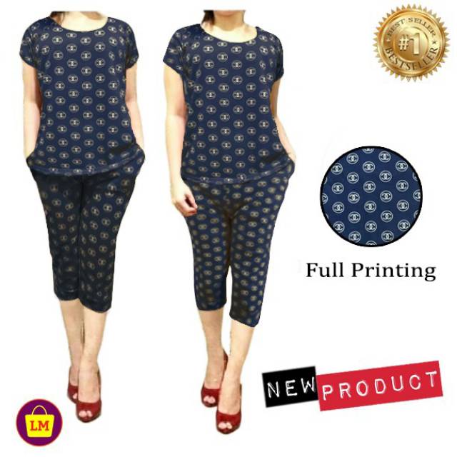 TERMURAH TERLARIS Setelan Olahraga Hot Pants Celana Pendek Full Printing Motif C TERBARU LMS 12551